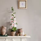 Paper Hollyhock Plant Sculpture for Anniversary Gifts