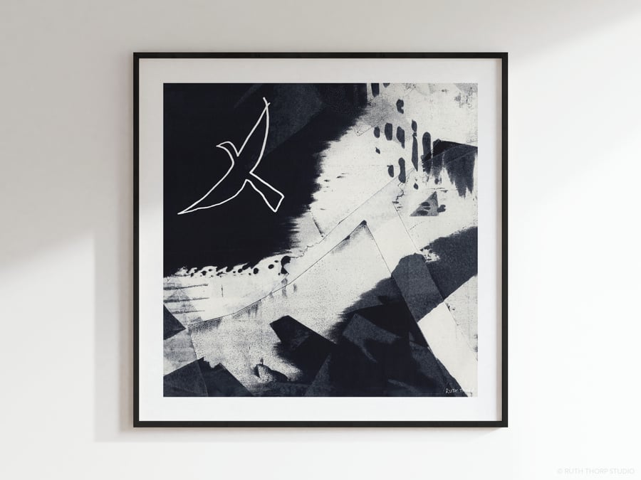 Flight 1 Square Art Print - Abstract Moments Collection