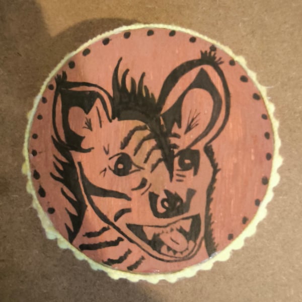 Shamanic laughing Hyena rattle 