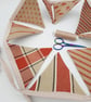 Mini bunting in red and gold. Free uk delivery.   - Image 3