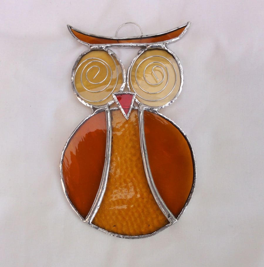 Stained Glass Owl Suncatcher