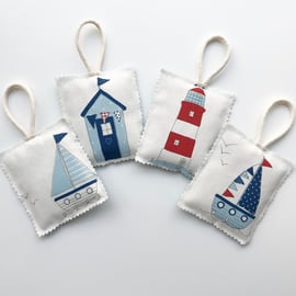 Set of 4 Nautical Lavender Sachets