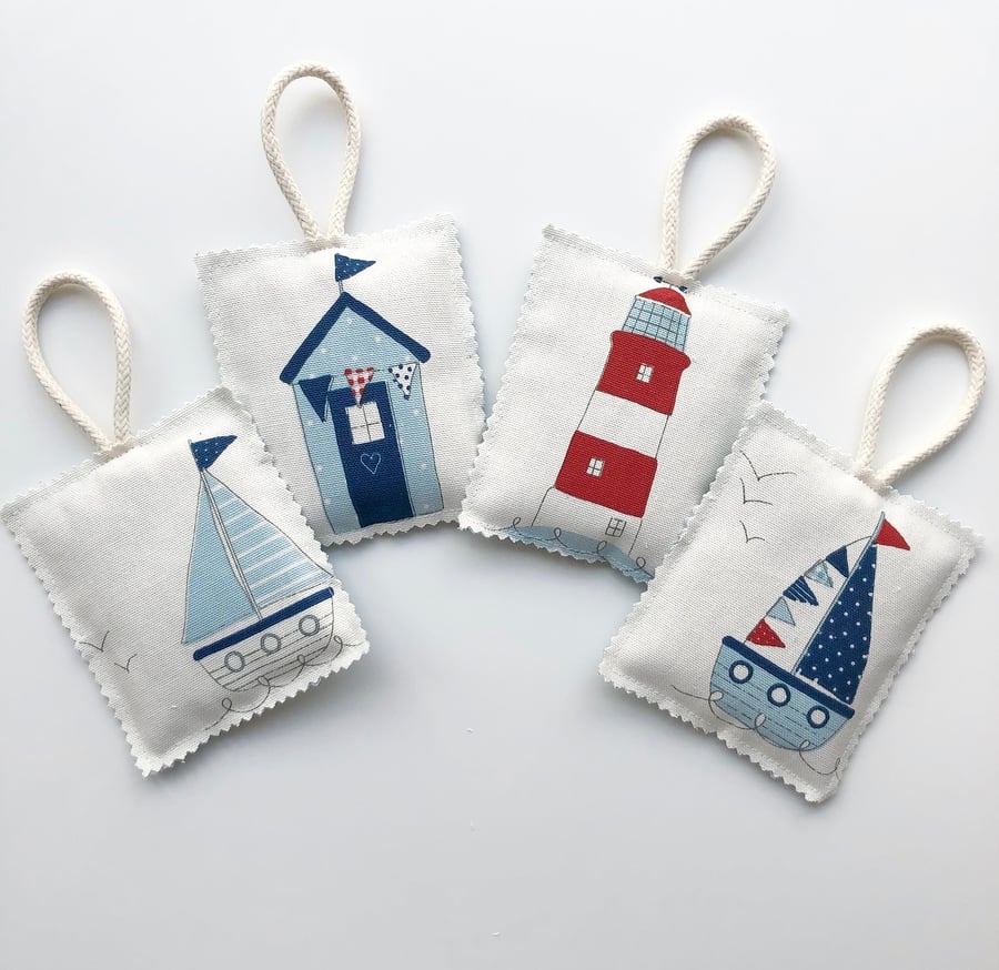 Set of 4 Nautical Lavender Sachets