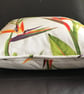 Cushion cover with Duck Feather Pad Bird of paradise ginger plant fabric cushion - Image 4