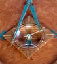 Large Pendulum Wall Clock in Burr Madrona and Inlaid Walnut with Seconds Dial - Image 2