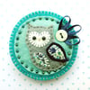 Felt Owl Brooch