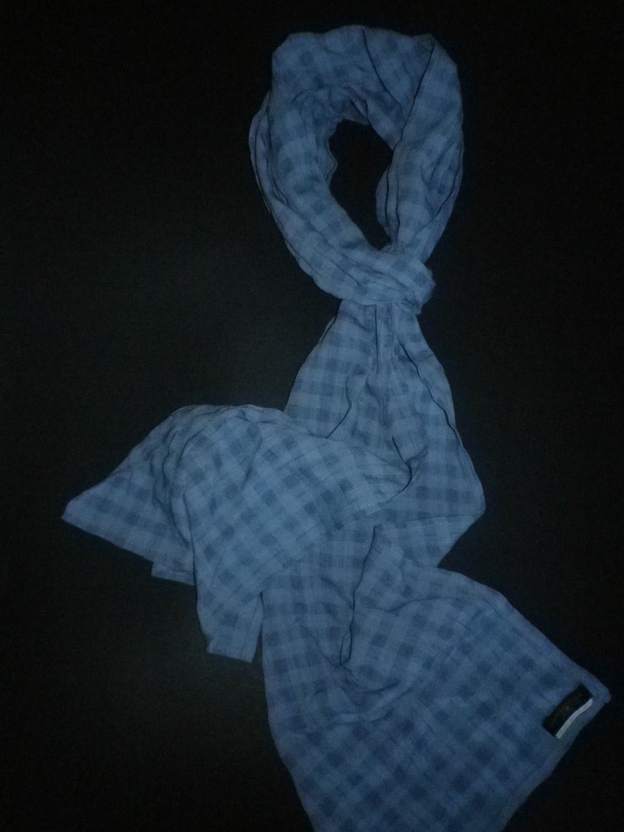 Lightweight waffle weave blue grey summer scarf, elegant special occasion gift.