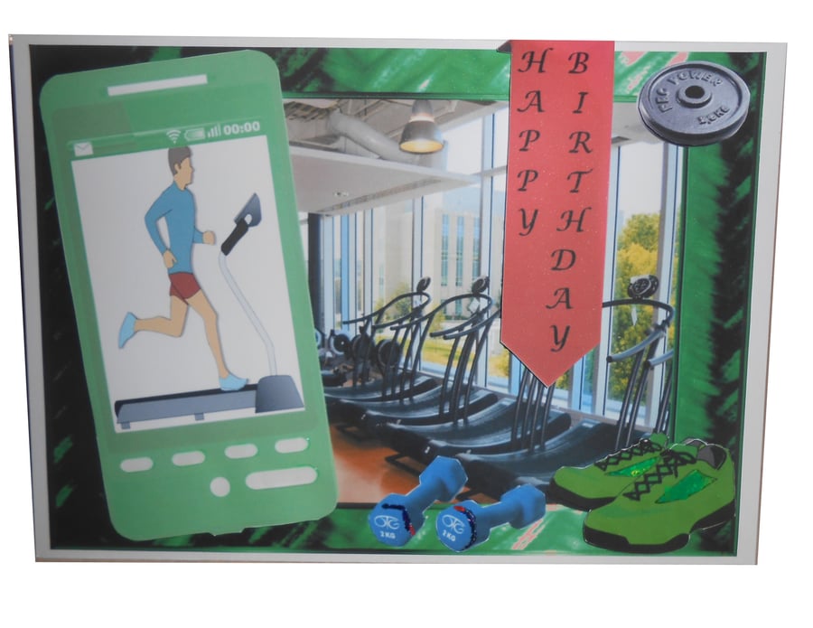 Keep Fit Phone Card 3D