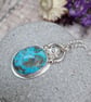 Sterling Silver and Turquoise Gemstone Necklace - JBJ7005 - Image 7