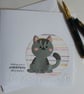 Wishing you a PURRFECT birthday - grey tabby cat  - Image 7