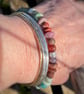 Silver and mixed gemstone bead bracelet - Image 6