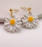 aisy polymer clay earrings, handmade floral earrings, lightweight gift for her