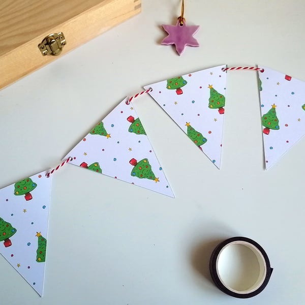 Christmas Bunting, Christmas Tree garland, Treemendous, Christmas decorations,