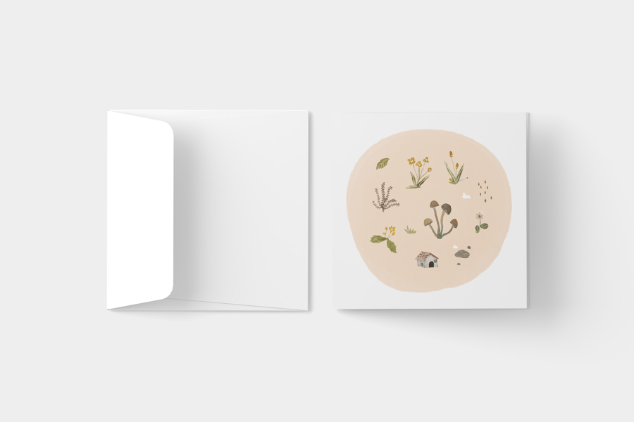 Autumn Square Art Print 148mm with Envelope