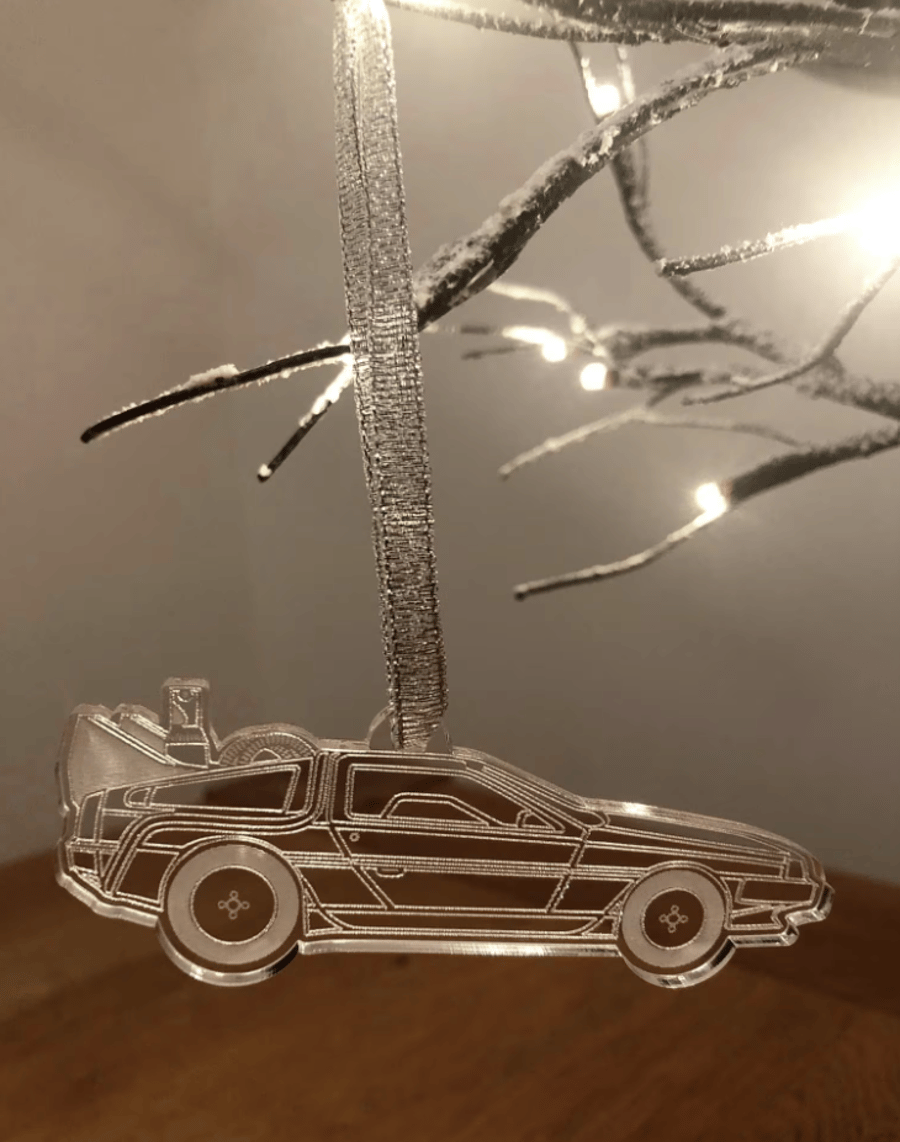 Back To The Future themed Christmas Tree Decorations