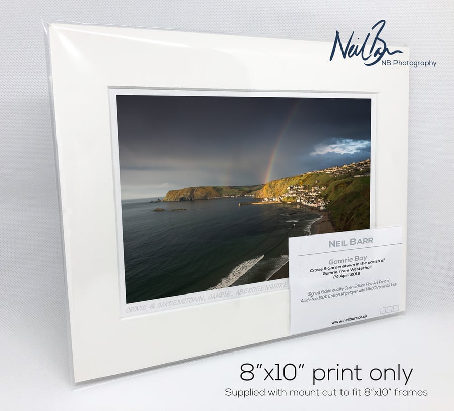 Crovie & Gardenstown, Gamrie, Aberdeenshire - A5 (10" x 8") Unframed Print