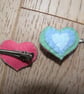 Pair of Pastel Heart Hair Clips for Girls – Felt, Non-Slip Flower Girl Gift - Image 3