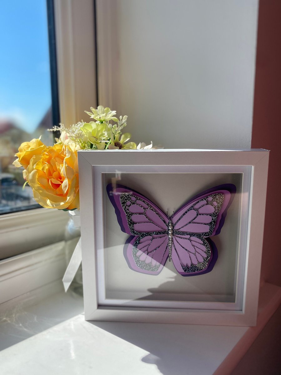 Butterfly Shadow Box Frame Gift Decor