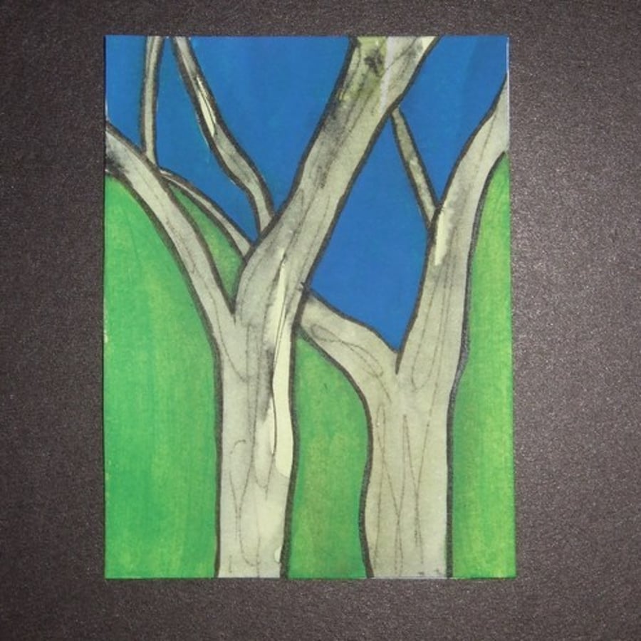 ACEO Two Trees