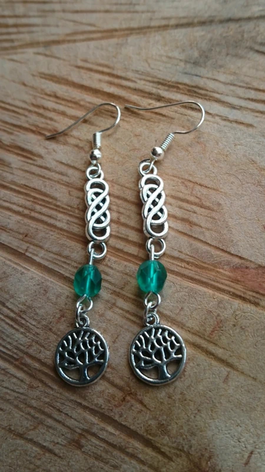Celtic knot and tree of life earrings