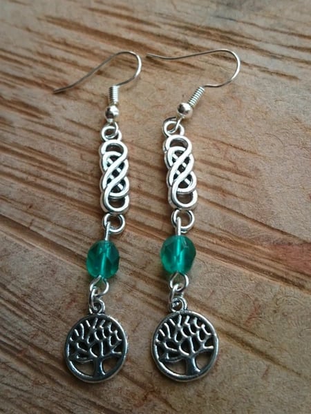 Celtic knot and tree of life earrings