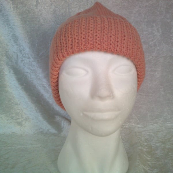 Dark Peach Beanie style hat