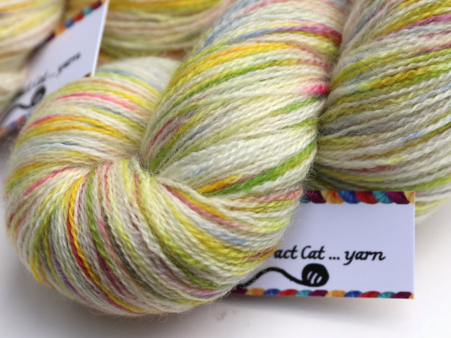 SALE: Spring Fun - Superwash Bluefaced leicester laceweight yarn