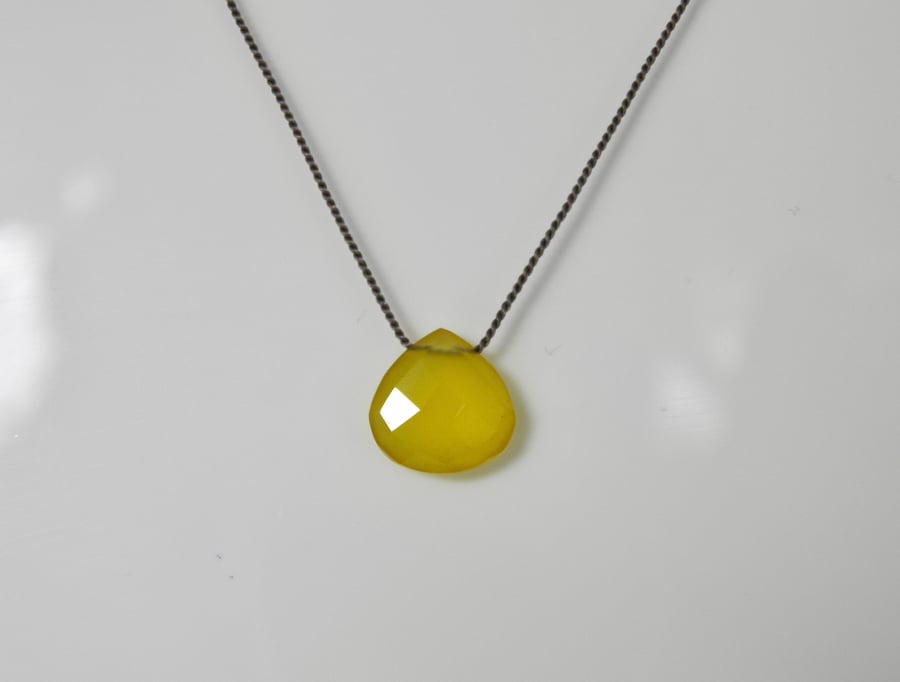 Yellow Chalcedony Necklace