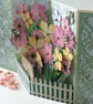 Handmade Pop Up Gatefold Flowers and Bees card - Image 2