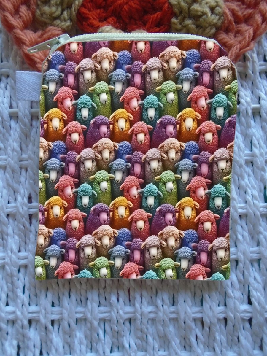 Sheep Purse or Card Holder Cotton 