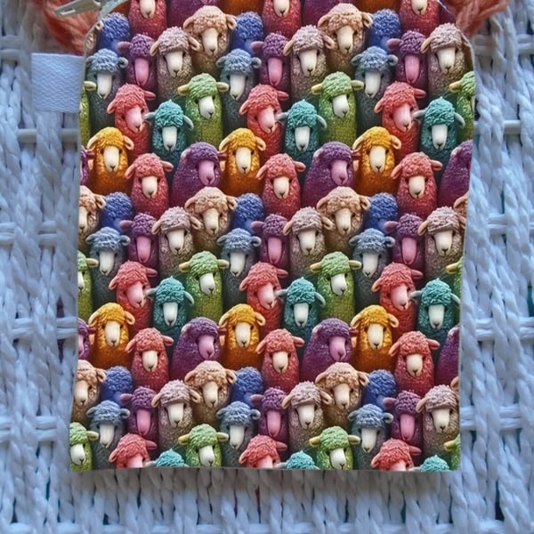 Sheep Purse or Card Holder Cotton 