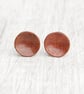 Copper disk circle studs - Image 2