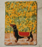 Needle case - dachshund and flowers - Image 1