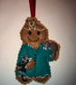 Gingerbread Cat Lady Decoration - Image 1