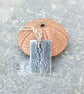Rectangular seaweed imprint pendant