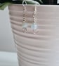 Natural Light Blue Agate 925 Silver Dangle Drop Earrings Gift Crystal Jewellery
