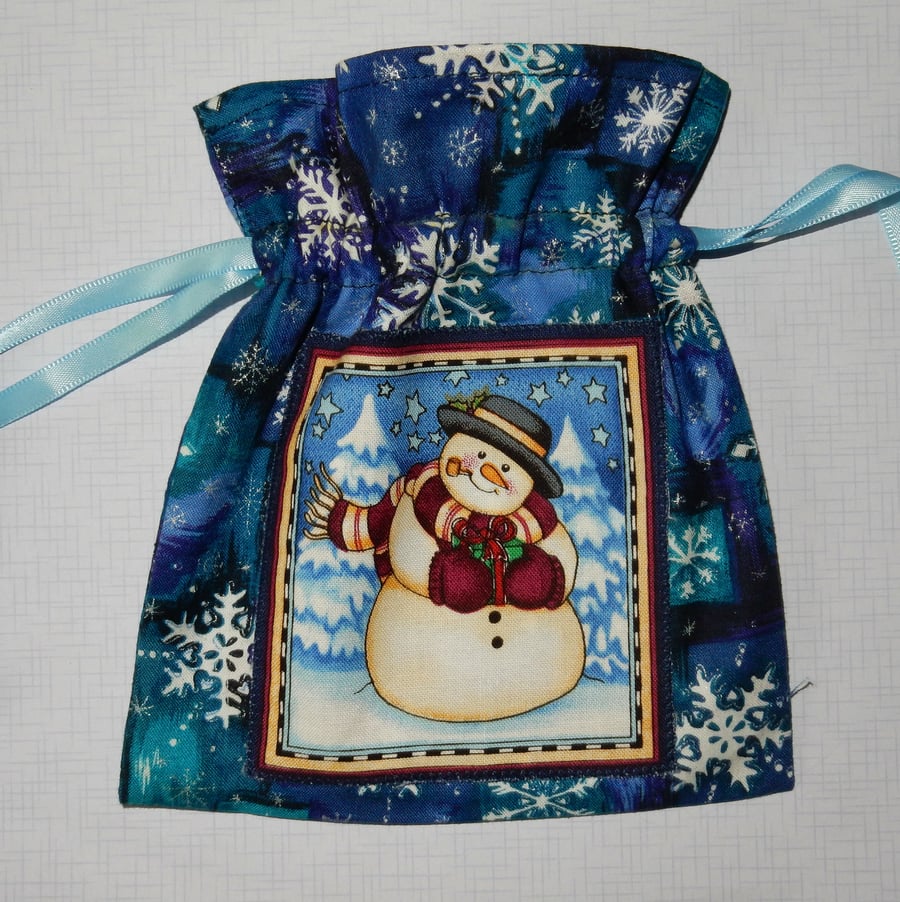 Christmas gift bag snowman