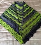 Lacy Shawl in Navy and Green 