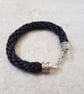 Black Rope Bracelet, Gothic Jewelry, Emo wristband, minimalist jewellery