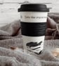 Swimmer Travel Mug - Reusable coffee cup, wild swimming, cold water swimmer, sea - Image 8