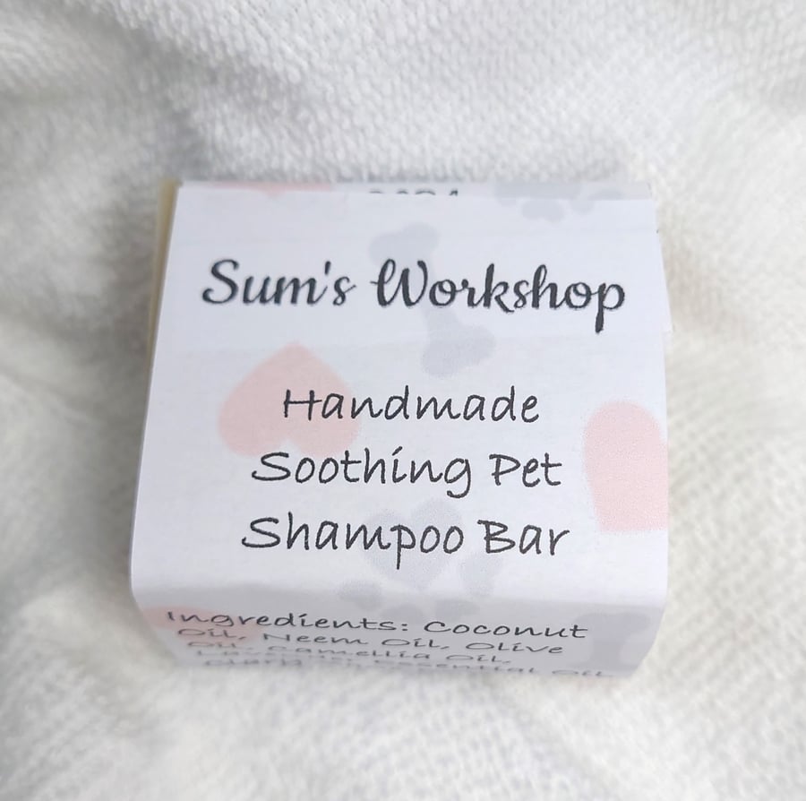 Handmade Soothing Pet Shampoo Bar