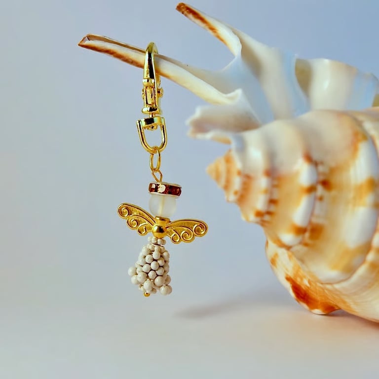 Christmas Angel Bag Charm, Stocking Filler, Secret Santa, Gifts For Her