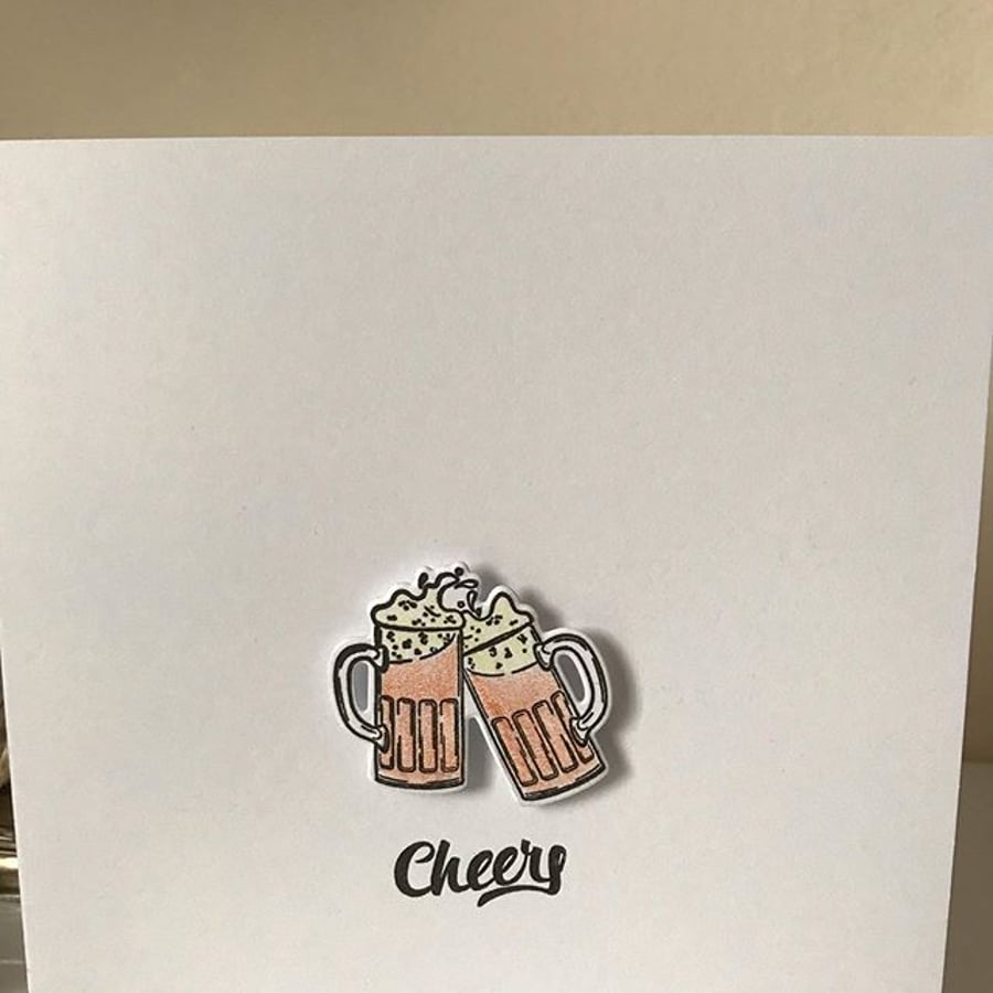 Birthday 'Cheers' Greetings Card