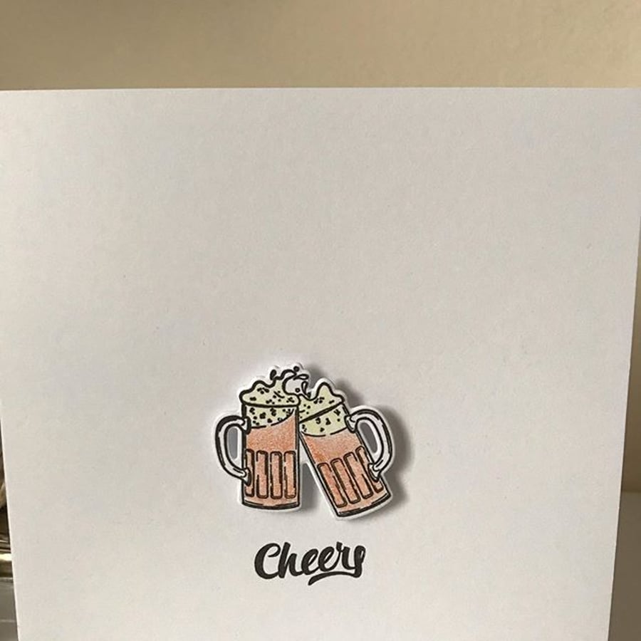 Birthday 'Cheers' Greetings Card
