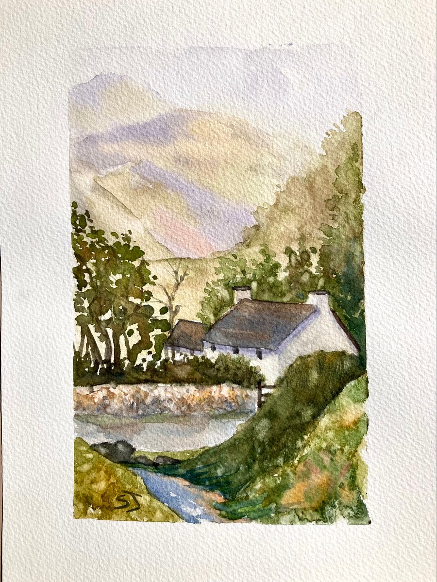 Blea Tarn House Lake District Cumbria original fine art 