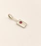 Garnet Silver Textured Pendant  - Image 3