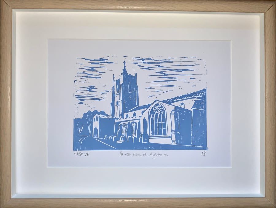Aylsham Limited Edition Lino Print Parish Church 