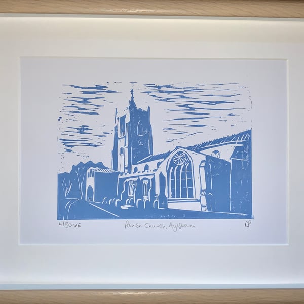 Aylsham Limited Edition Lino Print Parish Church 