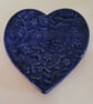Floral embossed heart ring dish. - Image 1