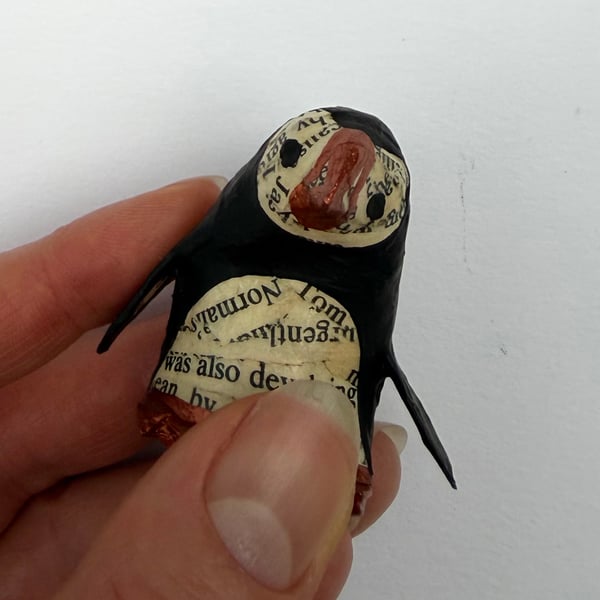 Handmade Copper Puffin, SALE PRICE handmade nature inspired art gifts for reader
